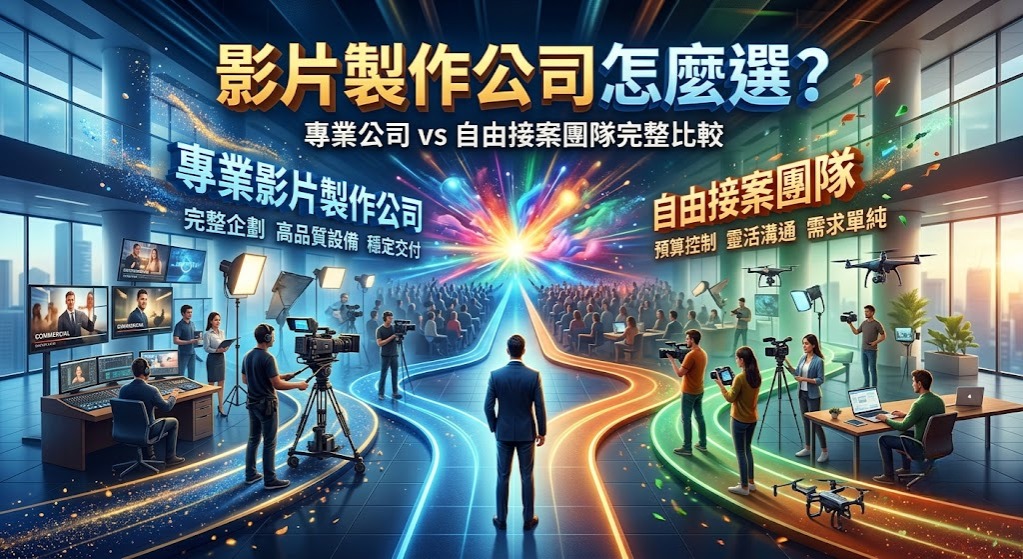 影片製作公司怎麼選?專業影片製作公司 vs 自由接案團隊完整比較